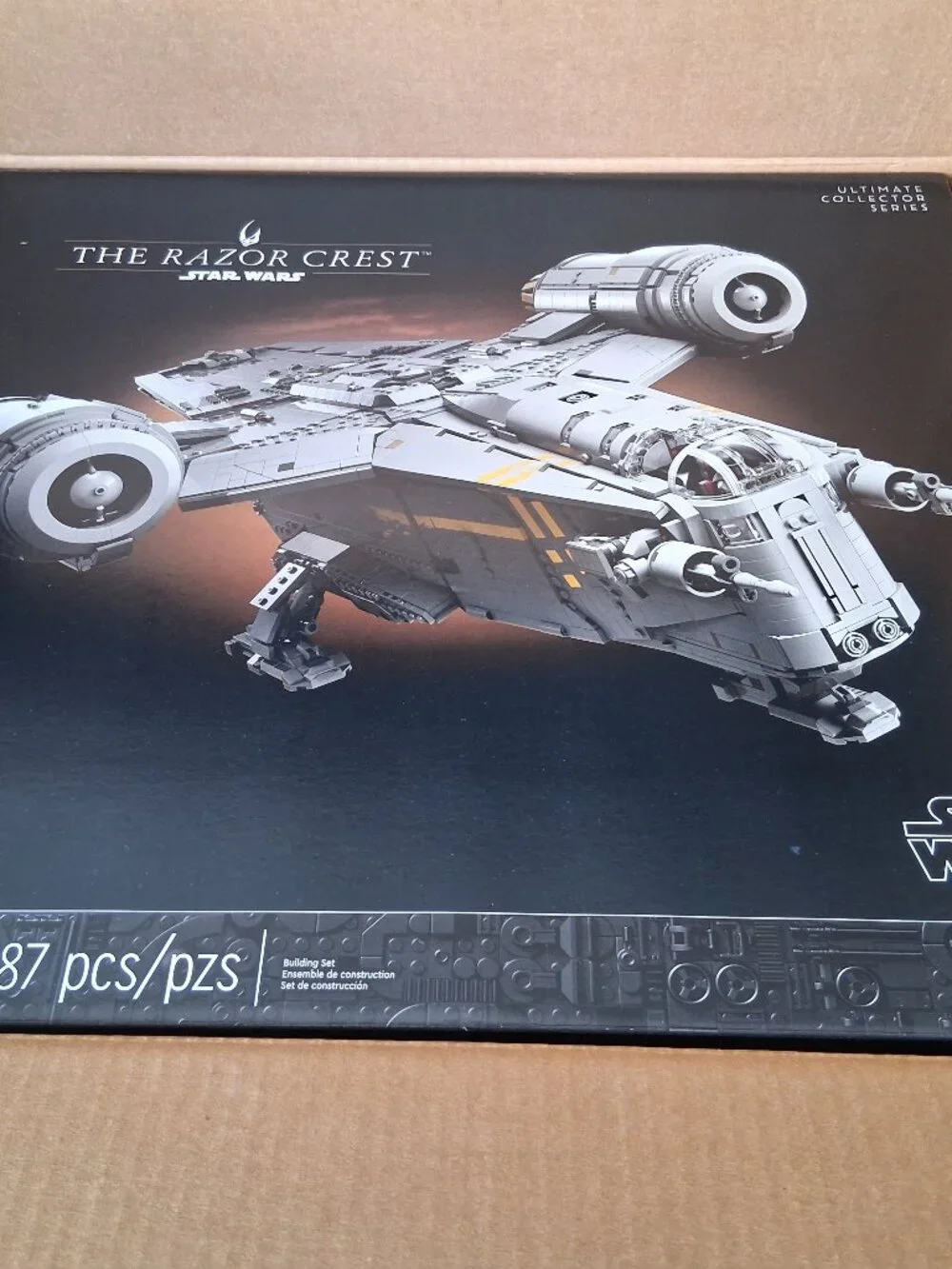 LEGO Star Wars set number 75331, featuring The Razor Crest from the Ultimate Co